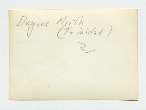Dragon's Mouth in Trinidad. Verso