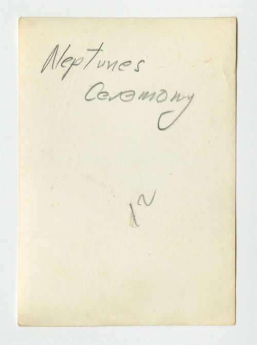 Neptune's Ceremony on board the SS El Nil. Photograph Verso