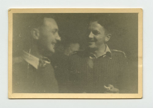 A farewell party in Zahleh, Lebanon (Captain MacCormack and Captain Feltham). Recto