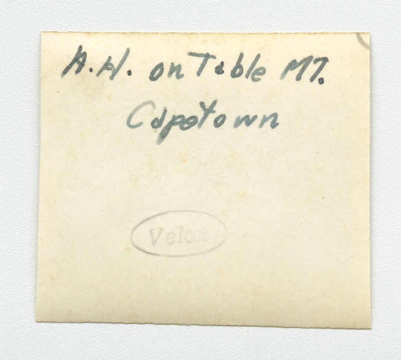 Arthur Howe, Jr. on top of Table Mountain in Cape Town, South Africa. CP Verso