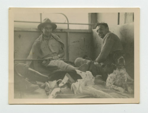 Bird hunting trip in Syria (two members of the hunting party). Recto
