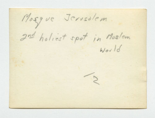 Palestine (Dome of the Rock in Jerusalem). Verso