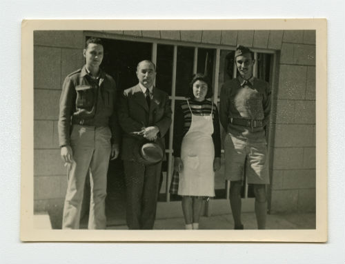 Palestine (William "Bill" McGuire, Dr. Fleischner, his daughter and Peter Wiley in Jerusalem). Recto