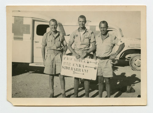 Samuel "Sam" Hobbs, Frederick "Fred" Taylor and "Dick" Bradley II in the Blue. Recto