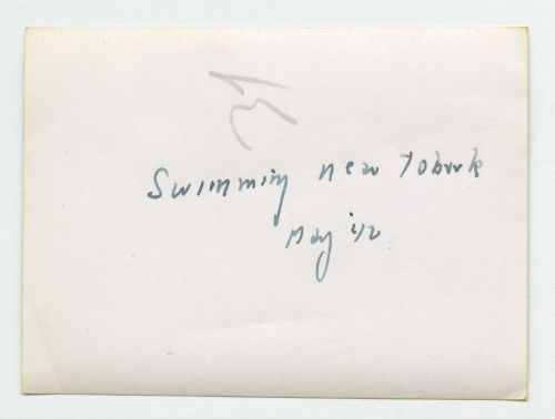 Swimming near Tobruk, Libya (1). Verso
