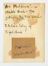 Mussolini's Arch of the Philaeni in Tripolitania, Libya. Verso