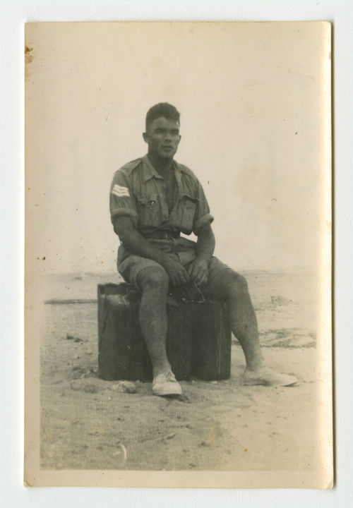 British Lance Sergeant  from the 14 U.K. Field Ambulance, MEF. Recto