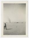 Column of smoke in the desert