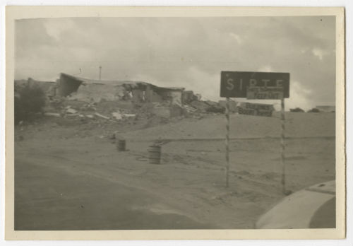 The devastated town of Sirte, Libya. Recto