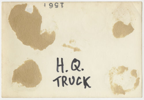 Headquarters truck. Verso
