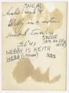 Charles "Charlie" Snead and "Webby" in the bombed town of Sousse, Tunisia. Verso
