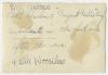 Unidentified individual and Bayard "Newport Nellie" King after the foot race near Al-Swani. Verso