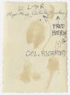 Arthur Howe, Jr., Colonel Ralph Richmond and Major Fred Hoeing. Verso