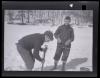 Two men shoveling snow in Lebanon