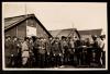 Men gathered for a demonstration at the Officers' Training School at Meaux