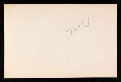 Men in line at the Officers' Training School at Meaux. Verso.