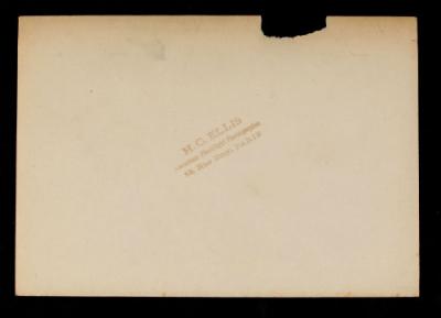 American Field Service ambulance 1040 with driver. Verso.