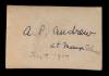 A. Piatt Andrew at the Officers' Training School at Meaux. Verso.